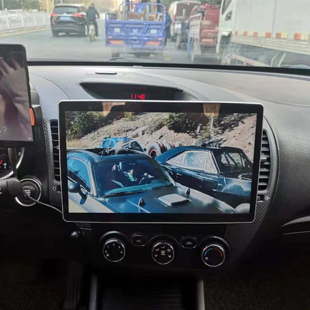 Автомагнитола PX6 4 + 64 ГБ IPS поворот на 100 ° 6 ядер 2 din 12 8 дюйма Android 9 0 GPS Bluetooth 5 Wi