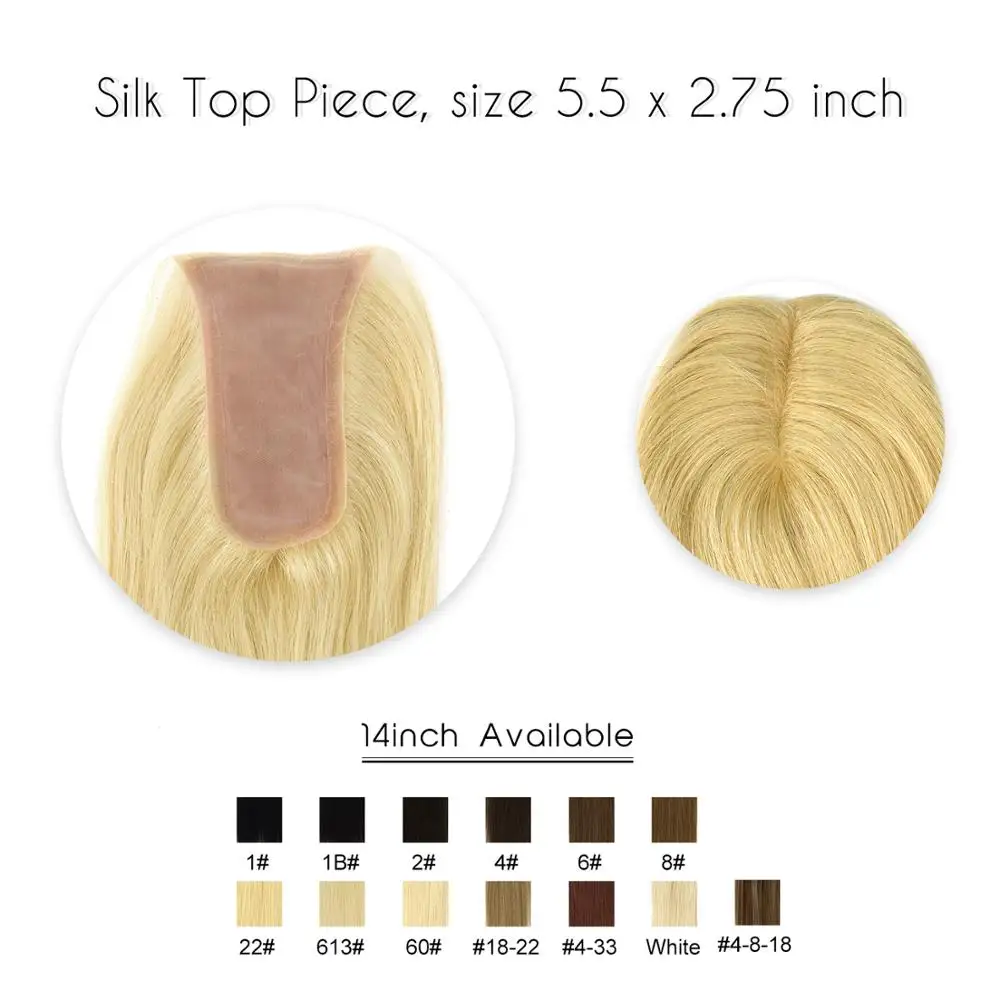 Neitsi 14? 14*7cm 5.5*2.75? Silk Base Virgin Cuticle Woman Remy Hair Topper Wig Natural Human Hair Pieces Toupee Salon Quality