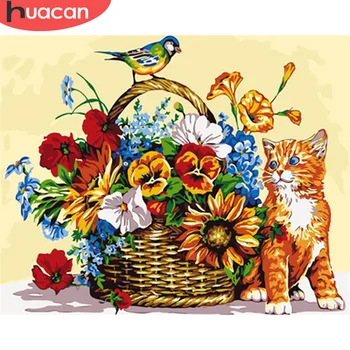 

HUACAN DIY Pictures By Number Animal Kits Home Decor Painting By Numbers Bird Flower Drawing On Canvas HandPainted Art Gift