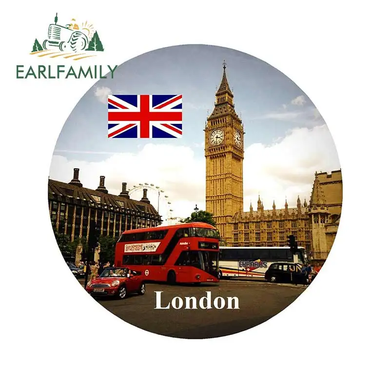 EARLFAMILY 13 см x Стайлинг автомобиля флаг Лондона британский прицел круглый сувенир