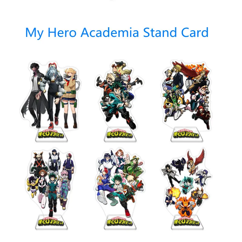 Hot Anime My Hero Academia Cosplay Stand Figura Acrilica Midoriya Izuku Todoroki Shoto Modello Desk Decor Fans Collection Prop Gift