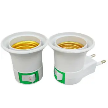 

Bulb Lamp Adapter E27 LED Light Socket Converter With On/Off Switch Wall Lamp Holder EU Plug