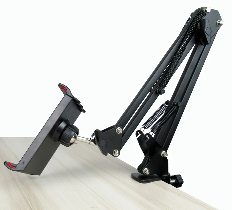 D-MOUNT DL-TMT1 범용 3.5인치 -10.6인치 태블릿 테이블 마운트 브래킷 패드 홀더(컵 홀더 포함) 휴대폰 지원 화이트 블랙 회전 가능