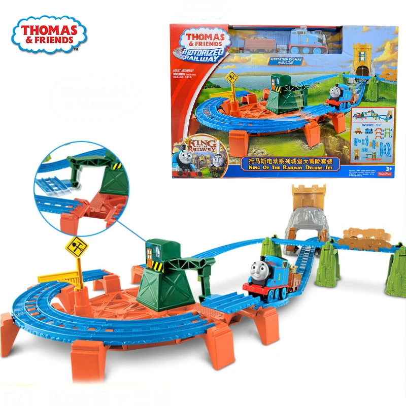 

Original Thomas and Friends Electric Train Track Set Castle Adventure Motorized Railway Educational Car Toys for Boys Oyuncak