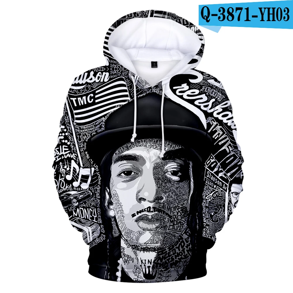 Nipsey Hussle/толстовка с 3D принтом; Базовая модная уличная Толстовка для родителей и детей в стиле хип-хоп; крутая повседневная одежда для детей; сезон осень-зима - Цвет: Q3871