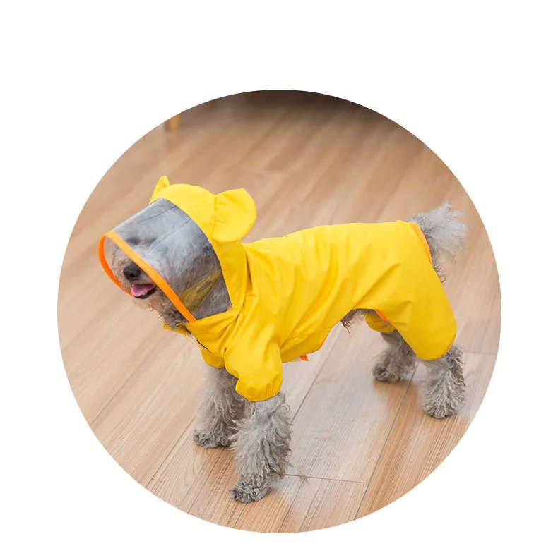 Pet дождевик животные S-2XL собака кошка одежда, костюм для щенков водонепроницаемая куртка-дождевик маленькие собаки котята Шнауцер Тедди
