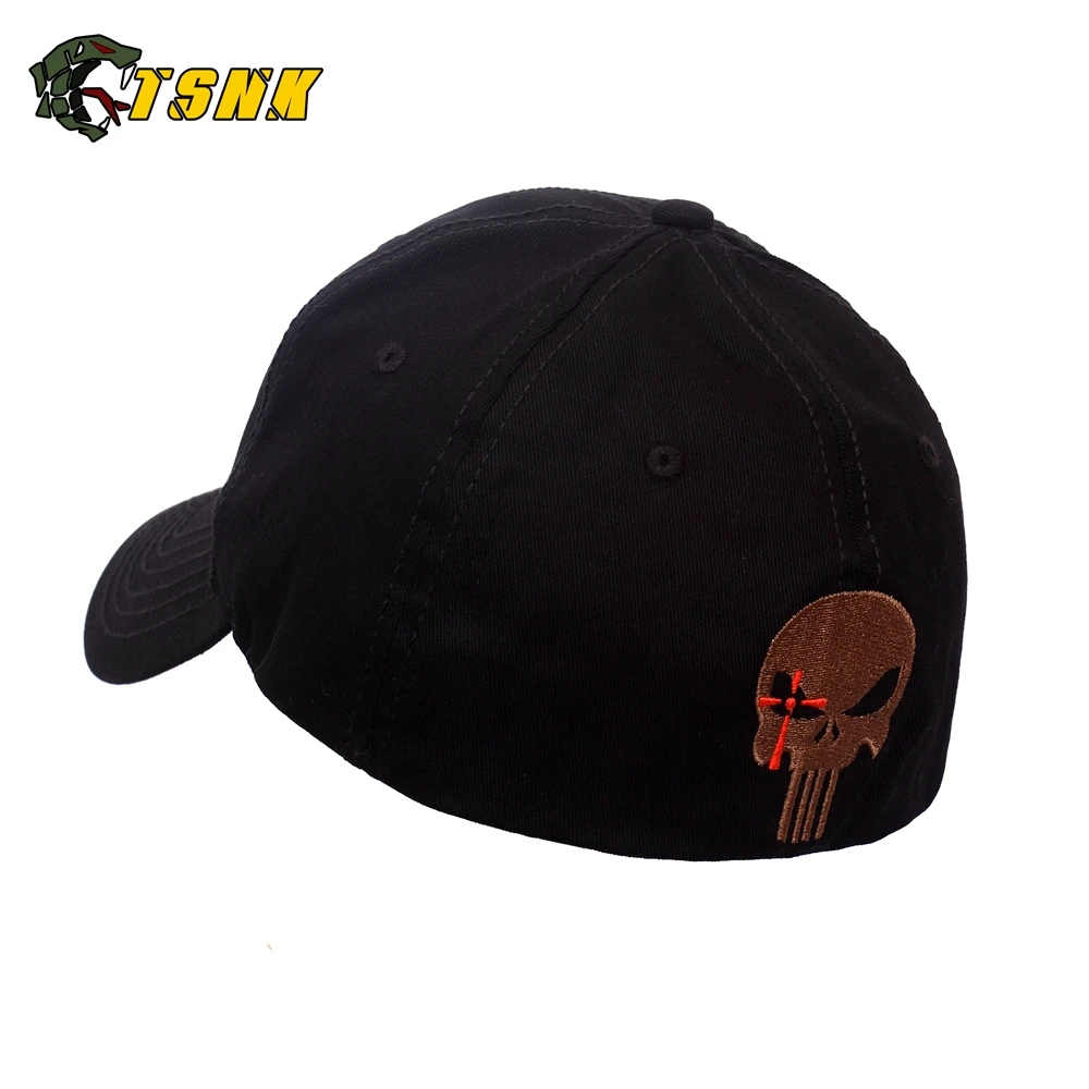 TSNK мужские и женские Поклонники военного стиля "DEVGRU/SEAL TEAM/Каратель" шапка тактическая Snapback растягивающаяся шапка для бега/рыбалки - Цвет: Черный