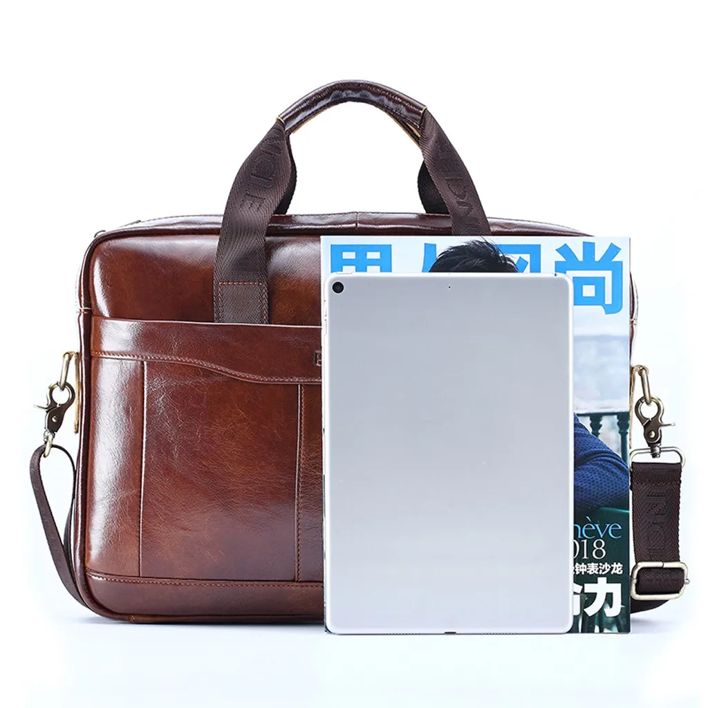 Мужские кожаные сумки через плечо мужские высококачественные роскошные деловые портфели сумки-мессенджеры Дизайнерские Сумки из искусственной кожи Модные#15