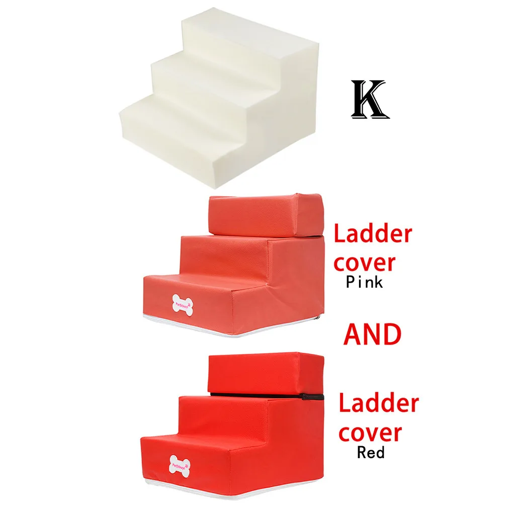 Кожаная лестница для домашних животных с 3 ступеньками для собак, нескользящая Нижняя лестница для домашних животных, комбинированный тренировочный реквизит, принадлежности для домашних животных N8