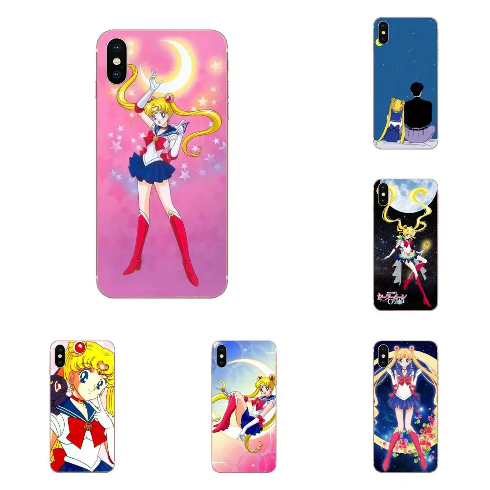 

Lindo Cartoon Comics Sailor Moon Luna Gato Cute For Samsung Galaxy Note 5 8 9 S3 S4 S5 S6 S7 S8 S9 S10 5G mini Edge Plus Lite