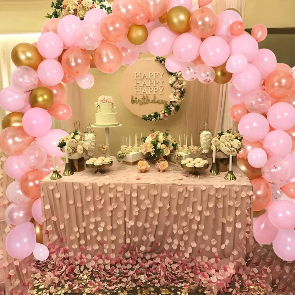 pink and rose gold baby shower
