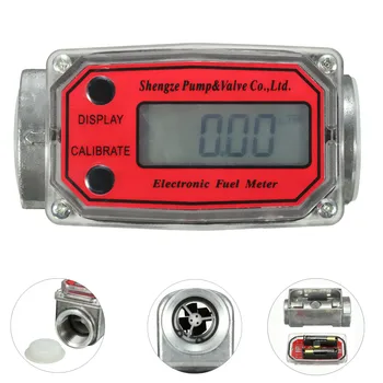 

LCD Min Digital Meter 15-120L Gear meter Kerosene Fuel Gasoline Liquid Water Meter Measure Tools