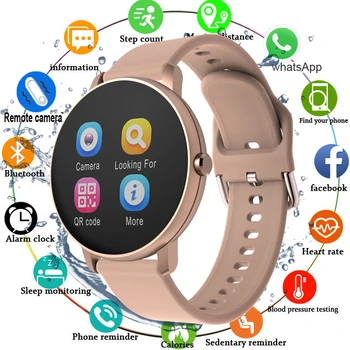 

P8 Smart Watch Men Full Touch Screen Women Blood Pressure Oxygen Heart Rate Monitor Smartwatch Waterproof Round Sports Watches