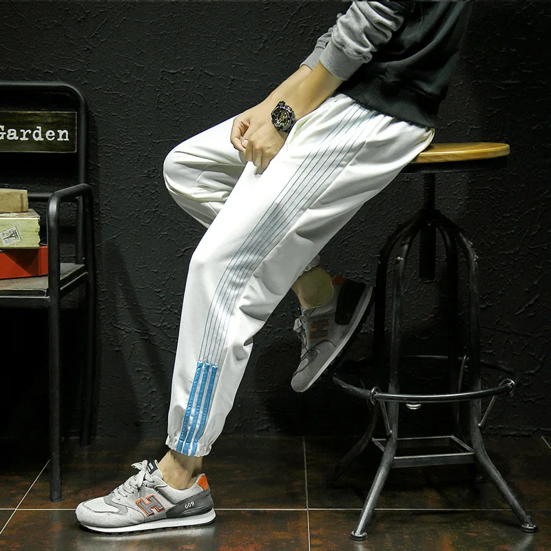 

Autumn New Style Men's Athletic Pants Teenager Korean-style Three Bars Trousers Casual Pants Men's Skinny Loose-Fit Men's Trouse