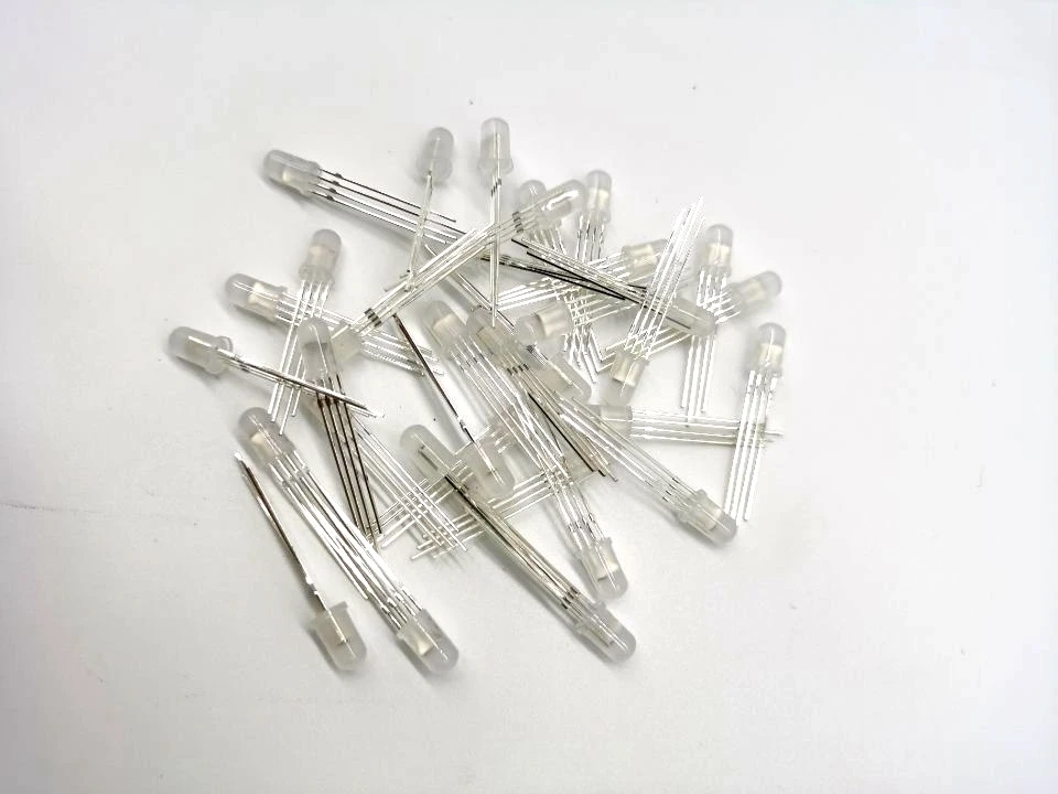25x WS2812D-F8 Addressable RGB LEDs - 8mm Diffused Lens, Through-Hole (US Seller)