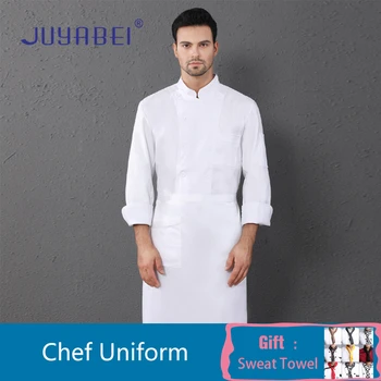 

Double-breasted Solid Color Chef Uniform Unisex Kitchen Overalls Hotel Catering Service Cafe Bakery Barber Shop Waiter Shirt