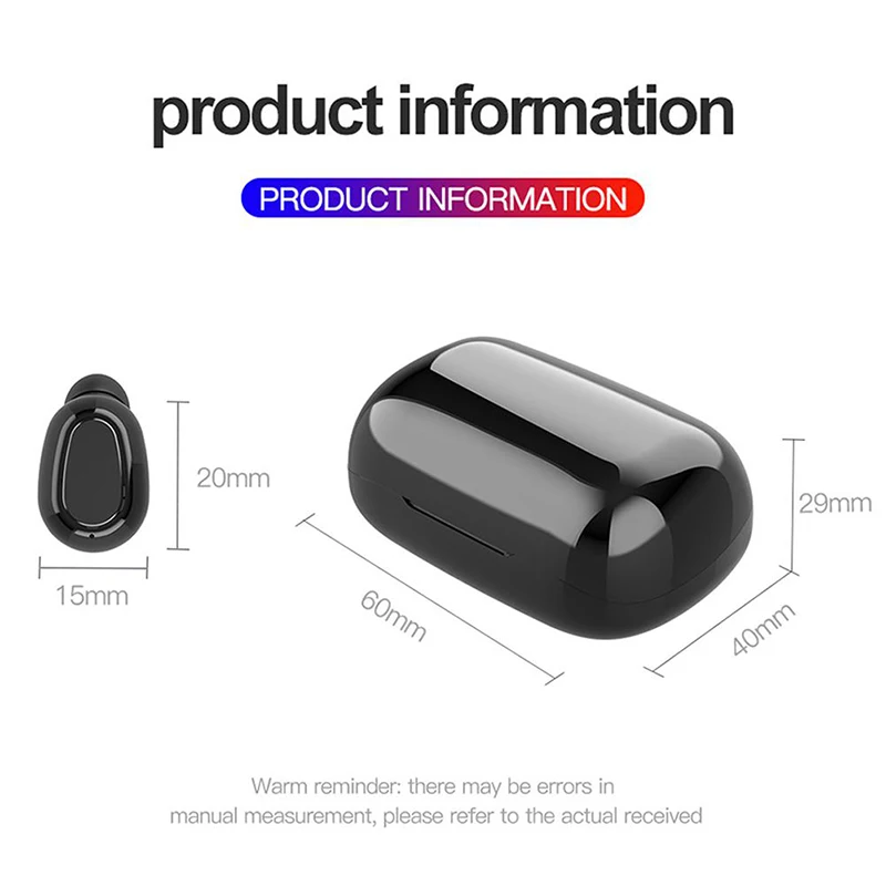 L21pro with digital display bluetooth headset tws5 0 headset stereo with digital display in ear Support Siri voice assistant