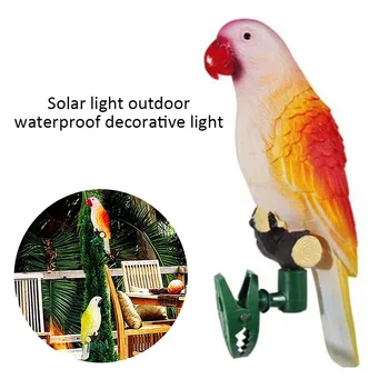 

Creative Solar Power LED Light Bird Parrot Lamp With Clip Night Lights For Outdoor Garden Path Ornament For Drop Shipping A24