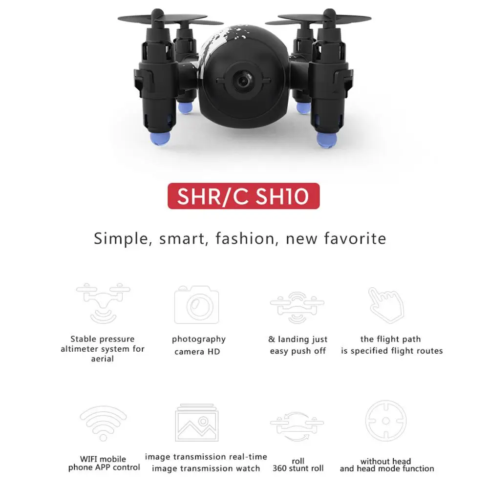 Kuulee SH10 Мини RC wifi Квадрокоптер набор высота самолета Дрон с HD камерой