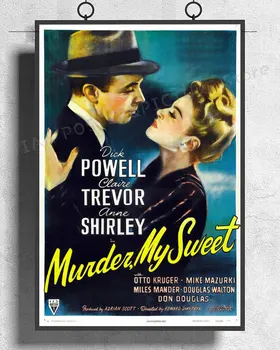 

NJ419 Murder, My Sweet Movie (1944) Thriller Wall Sticker Silk Poster Art Home Decoration