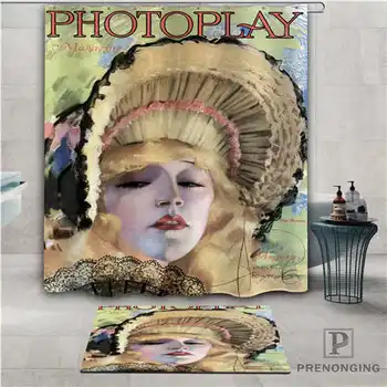 

Custom pin up girl (1) Waterproof Shower Curtain Doormat Home Bath Bathroom Polyester Fabric Multi Sizes#2019-01-12-271