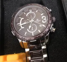 Watches Chronograph Military-Top Quartz Stainless-Steel Sports Waterproof Fashion Mens
