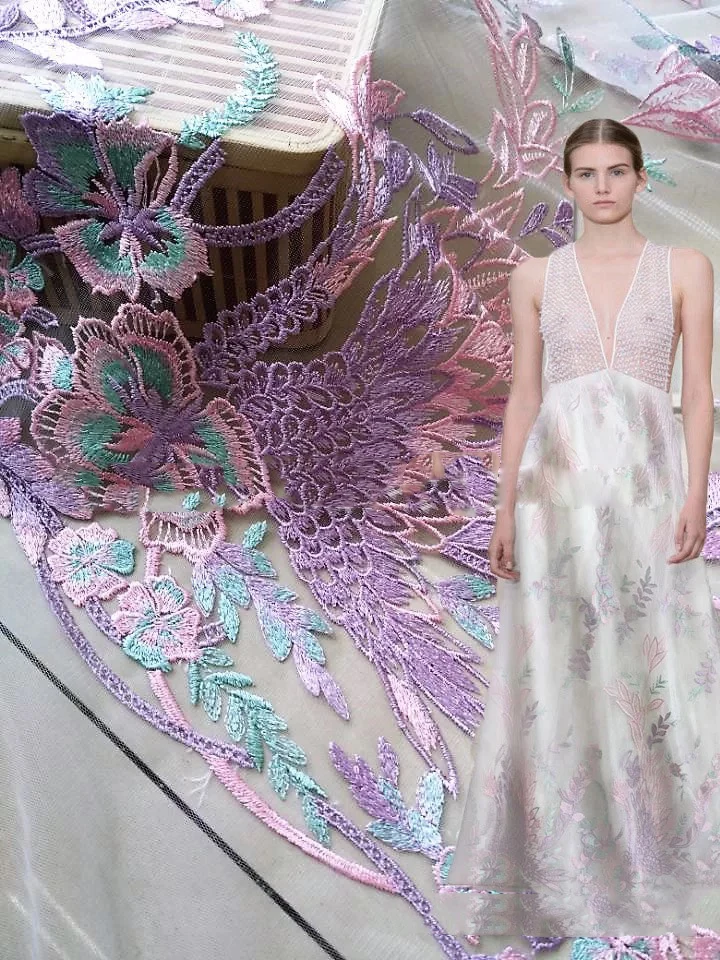 

luxury lace fabric purple lace fabric mesh tulle fabric african white lace fabric high quality lace 2019 DYSGZL6