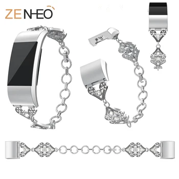 

Fashion Metal retro elegant Women's Bracelet For Fitbit Charge 2 adjustable watchband strap for Fitbit Charge 2 wristband