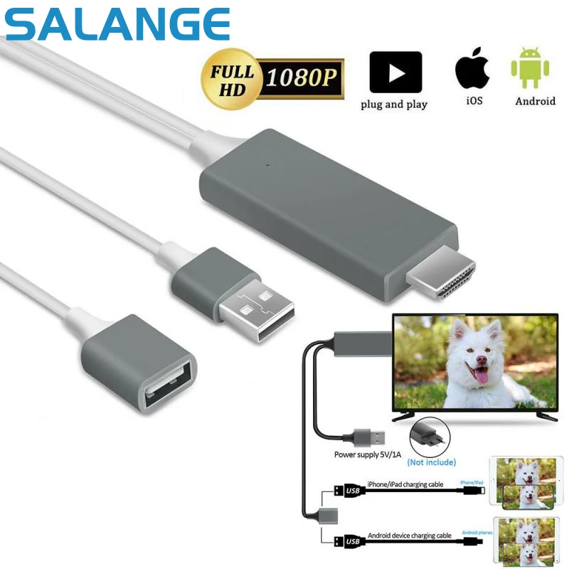 1080P HDTV кабель проектор TV Цифровой AV адаптер для iphone HDMI-совместимые кабели 12 13 XR XS