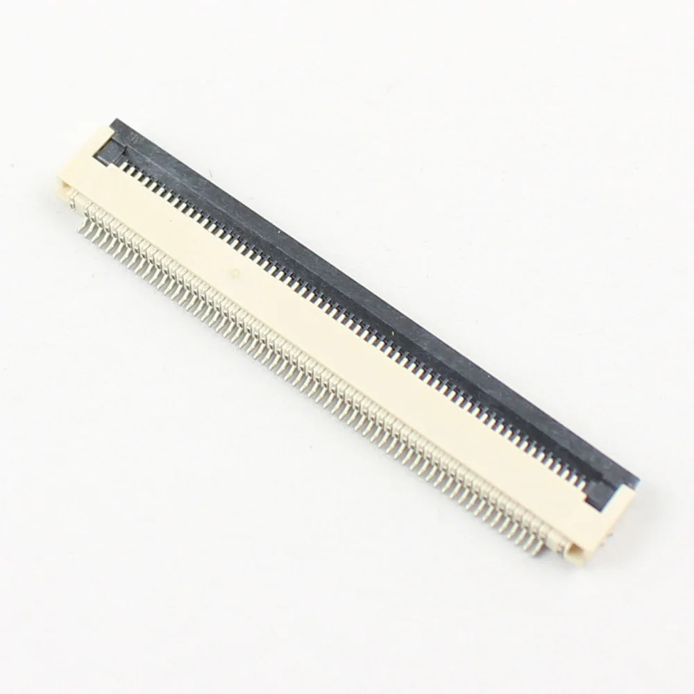 FPC FFC 0.5mm Pitch 60 Pin Flip Type Ribbon Flat Cable Connector Clamshell Socket Bottom Contact 1
