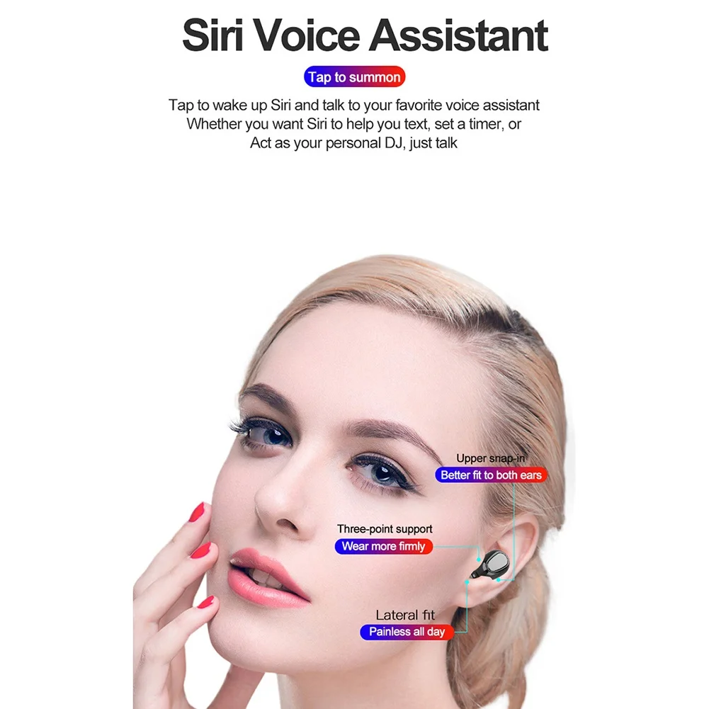L21 Pro Bluetooth Earphones tws for iPhone HiFi Stereo Wireless Bluetooth Headset Sports Earphone for Xiaomi Samsung Smartphone