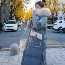 Winter New Korean Style Loose Cotton Clothes  Coat Women  Winter Clothes Women  Bubble Coat  Woman Parkas  X-Long  Plus Size