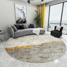 Современный абстрактный ковер для гостиной скандинавский круглый ковер нескользящий коврик для спальни коврик с геометрическим орнаментом защита пола для дома