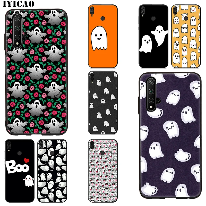 IYICAO White Cute Ghost Soft Case for Huawei Honor 20 10 9 9X 8X 8C 7X 7C 7A 6A Lite Pro View Note Silicone |