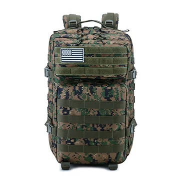 Military Tactical Backpack 50L Army Assault Molle Rucksack Men's Hiking Travel Hunting Camping 900D EDC Waterproof Bag Outdoor Jungle Digital Color