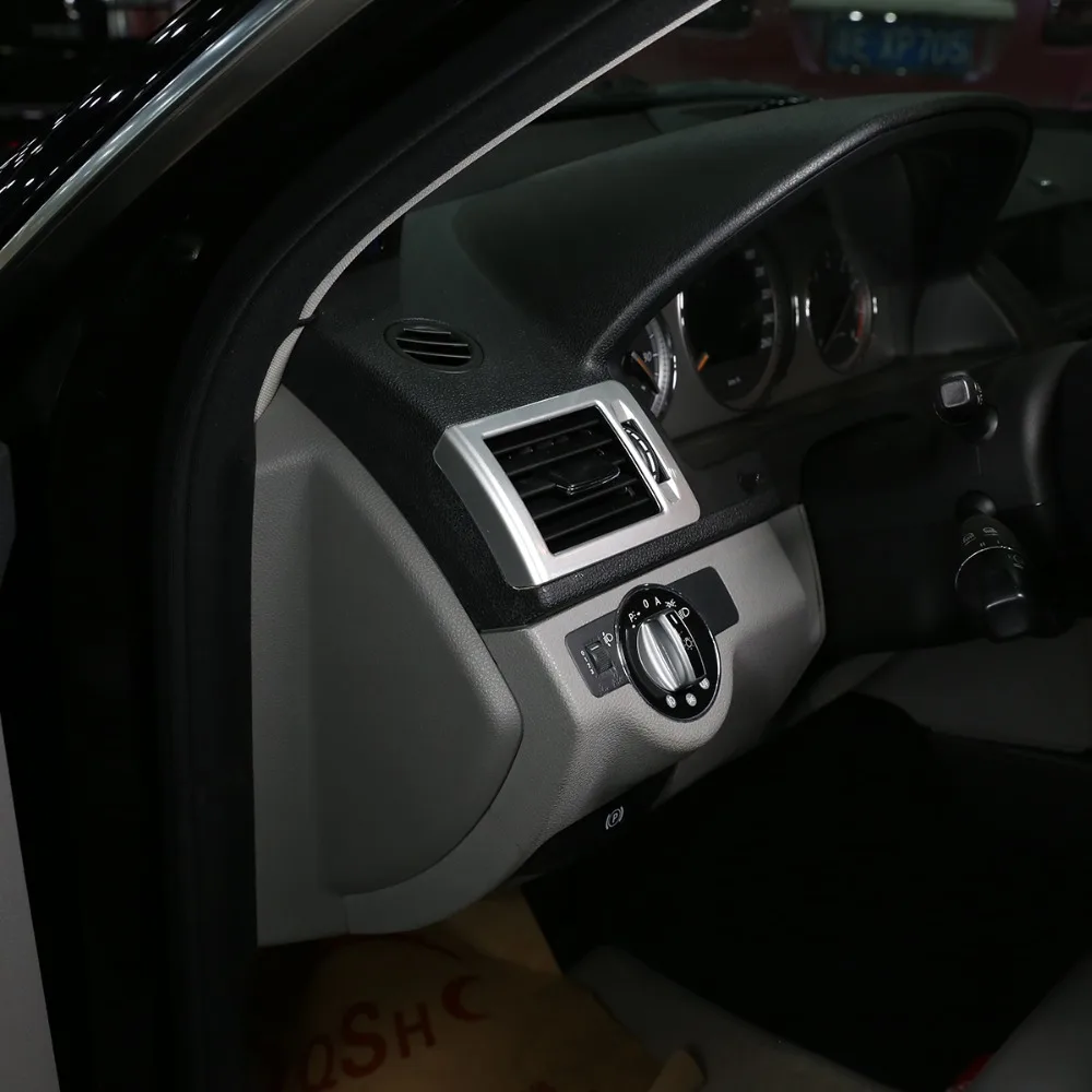 Для Mercedes benz C Class W204 2007-2010 автомобиль ABS приборная панель кондиционер вентиляционная рамка отделка Аксессуары 2 шт