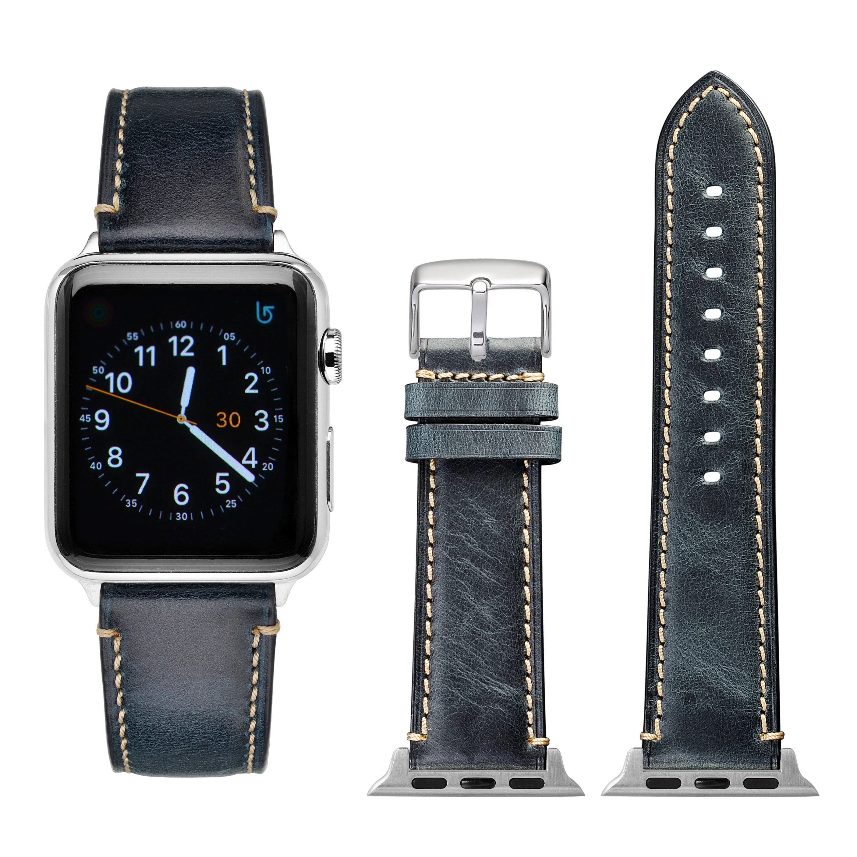 Кожаный ремешок WOCCI для часов Apple Watch Series 5 4 3 2 1 38 мм 40 42 44 адаптер | Наручные часы