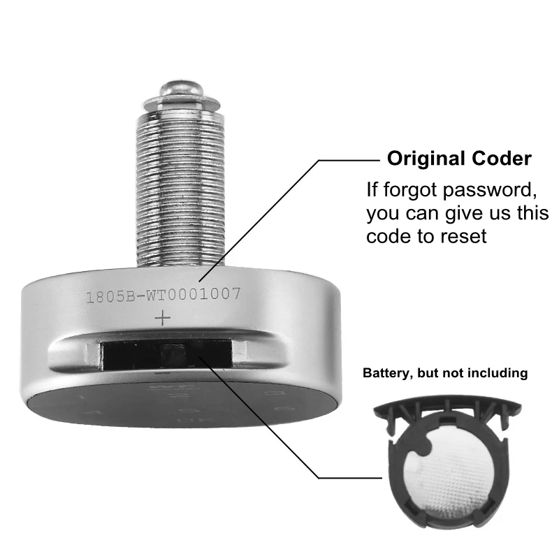 8 Digits Touch Screen Password Electronic Cabinet Door Lock Wooden Smart Anti-theft Clockwise And Counterclockwise File Lock