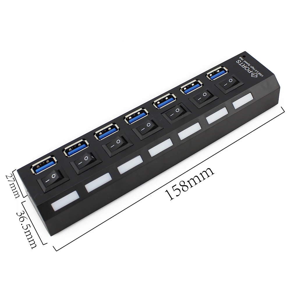 Usb хаб 3 0 высокоскоростной концентратор адаптер Мульти USB разветвитель 7 портов