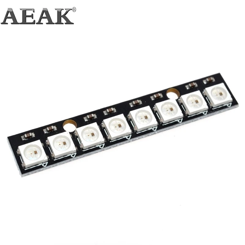 8 канальный WS2812 5050 RGB светодиодный светильник встроенный полноцветный приводной