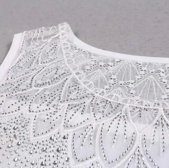 Летние Для женщин Одежда Blusas Femininas кимоно Повседневная безрукавная Футболка со стразами кружевные блузки-топ E161