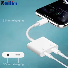 Reilim 3 5mm Jack Headphone Adapter Aux 3 5 mm Audio Charging Adapter for iPhone 7 8 X XR XS MAX for Lightning Cable Converter