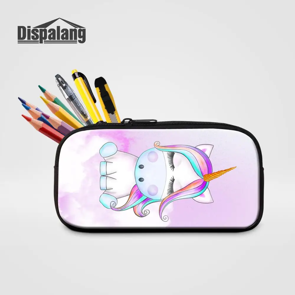 Pencil Case20 Милый чехол-карандаш с принтом единорога для студентов, школьные принадлежности, женские маленькие косметички для путешествий, новая сумка на молнии - Цвет: Pencil Case20