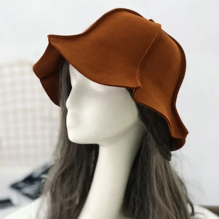 Осенне-зимняя новая складная шерстяная Плавательная шапочка с лепестками Элегантная мужская шапка для рыбалки