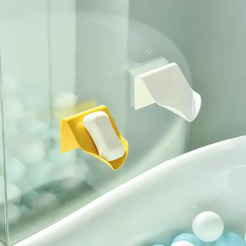 Soap Holder Wall Mounted Hanging Bathroom Shower Soap Dish Storage Drain Plastic Tray Rack 1PC