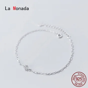 

La Monada Fine Silver 925 Jewelry Bracelet Female Woman Bead Chain Minimalist Bracelets For Women Silver 925 Sterling
