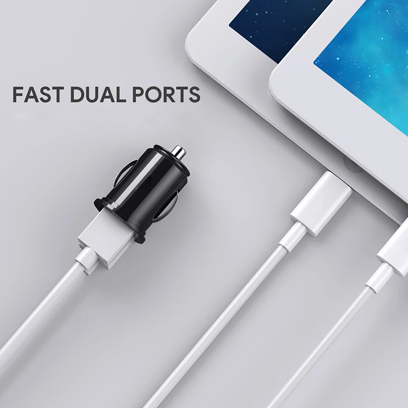 Автомобильное зарядное устройство с двумя емкостями для iPhone 11 Pro XS MAX XR X 8 7 6s