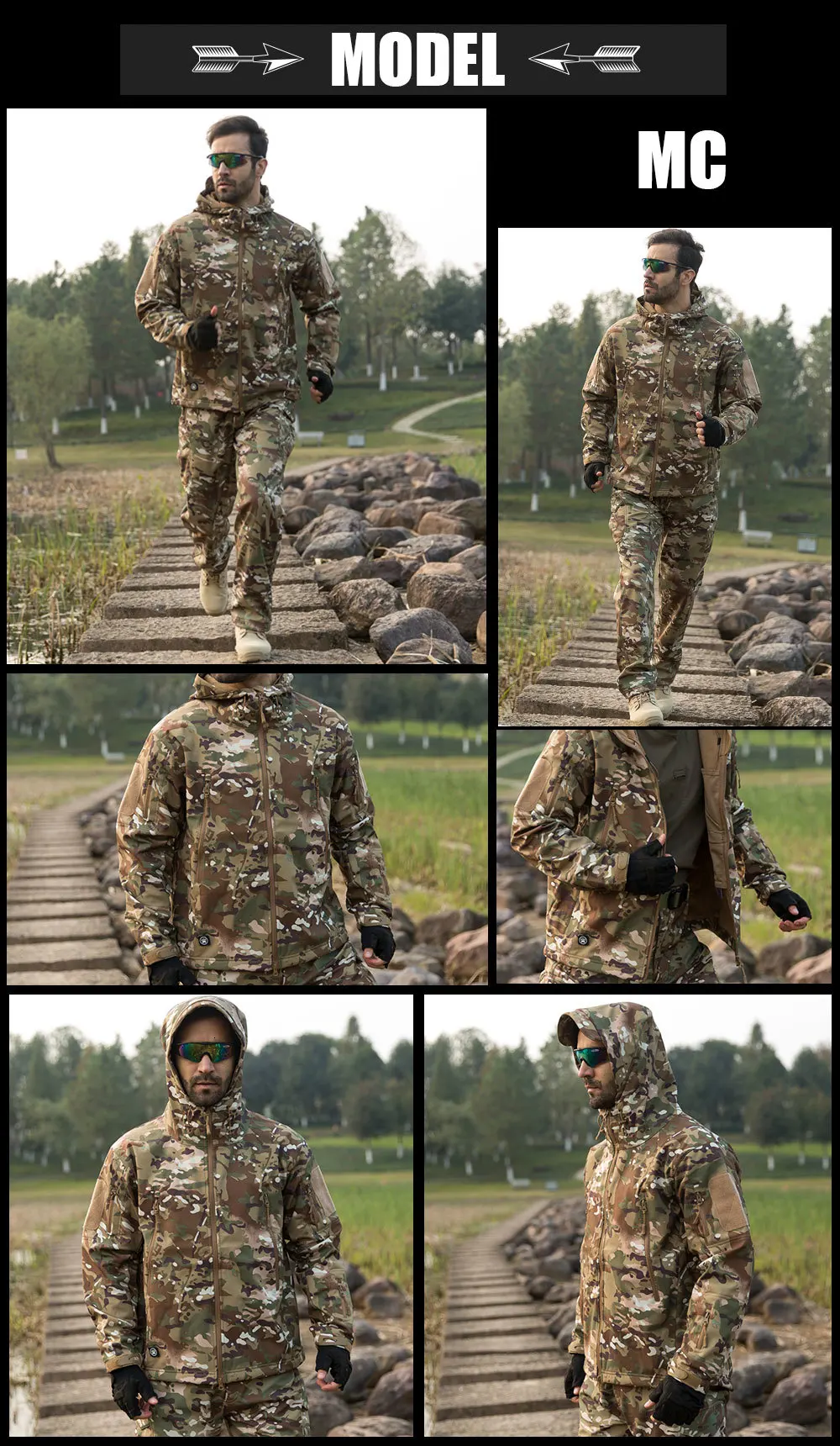 SINAIRSOFT,, одежда для охоты, для улицы, Акула, кожа, тактическая, millitary, флисовая куртка, костюм для мужчин, водонепроницаемая, Боевая куртка
