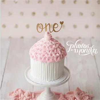 

Cakelove 5pc Glitter Cake Topper One Year 1st First Happy Birthday Party Kids Girls Boys Baby Shower Anniversary Decoration Supp