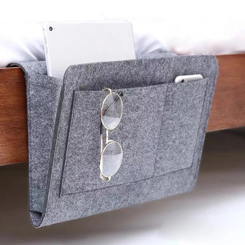 New Bedside Storage Organizer Hanging Caddy Bed Holder Pockets Bed Pocket Sofa Organizer Pockets Book Felt Bed Holder Pockets